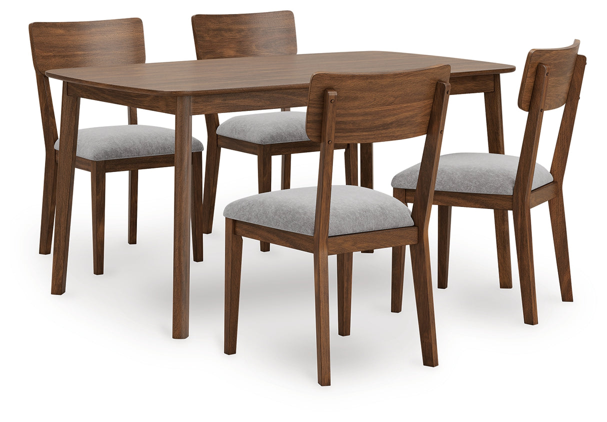 Furniture City - MS - Ashley Furniture - Tameride Dining Table and 4 Chairs (Set of 5) - Dining Room Table Set (5/CN) / Brown - PCD609-225