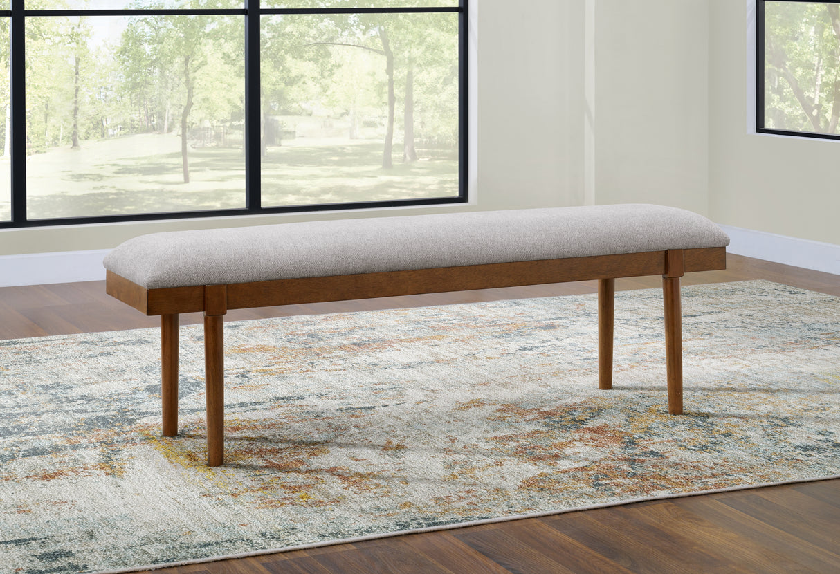 Furniture City - MS - Ashley Furniture - Lyncott Dining Room - Large UPH Dining Room Bench / Gray/Brown - D615-00