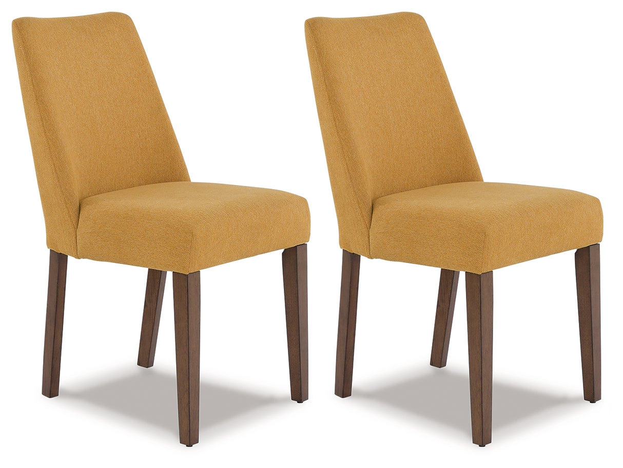 Furniture City - MS - Ashley Furniture - Lyncott Dining Room - Dining Chair (Set of 2) / Mustard/Brown - D615-04X2