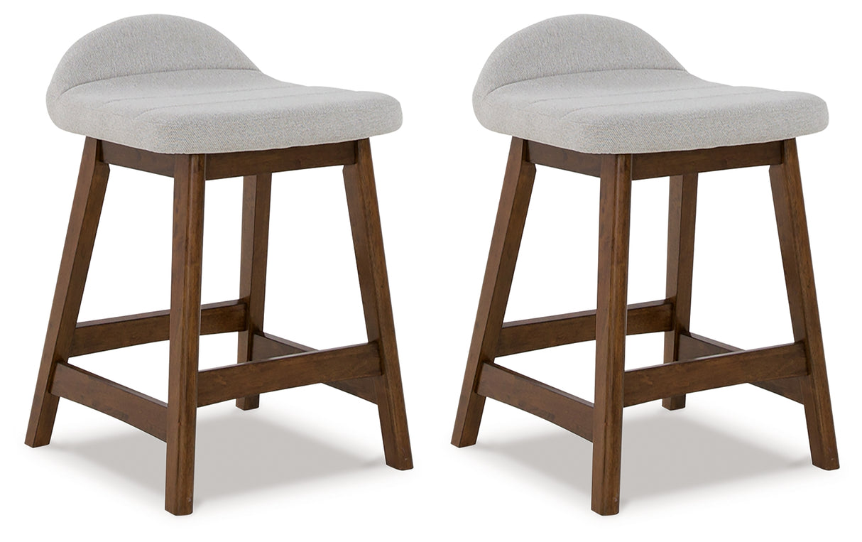 Furniture City - MS - Ashley Furniture - Lyncott Dining Room - Counter Height Bar Stool (Set of 2) / Light Gray/Brown - D615-124X2