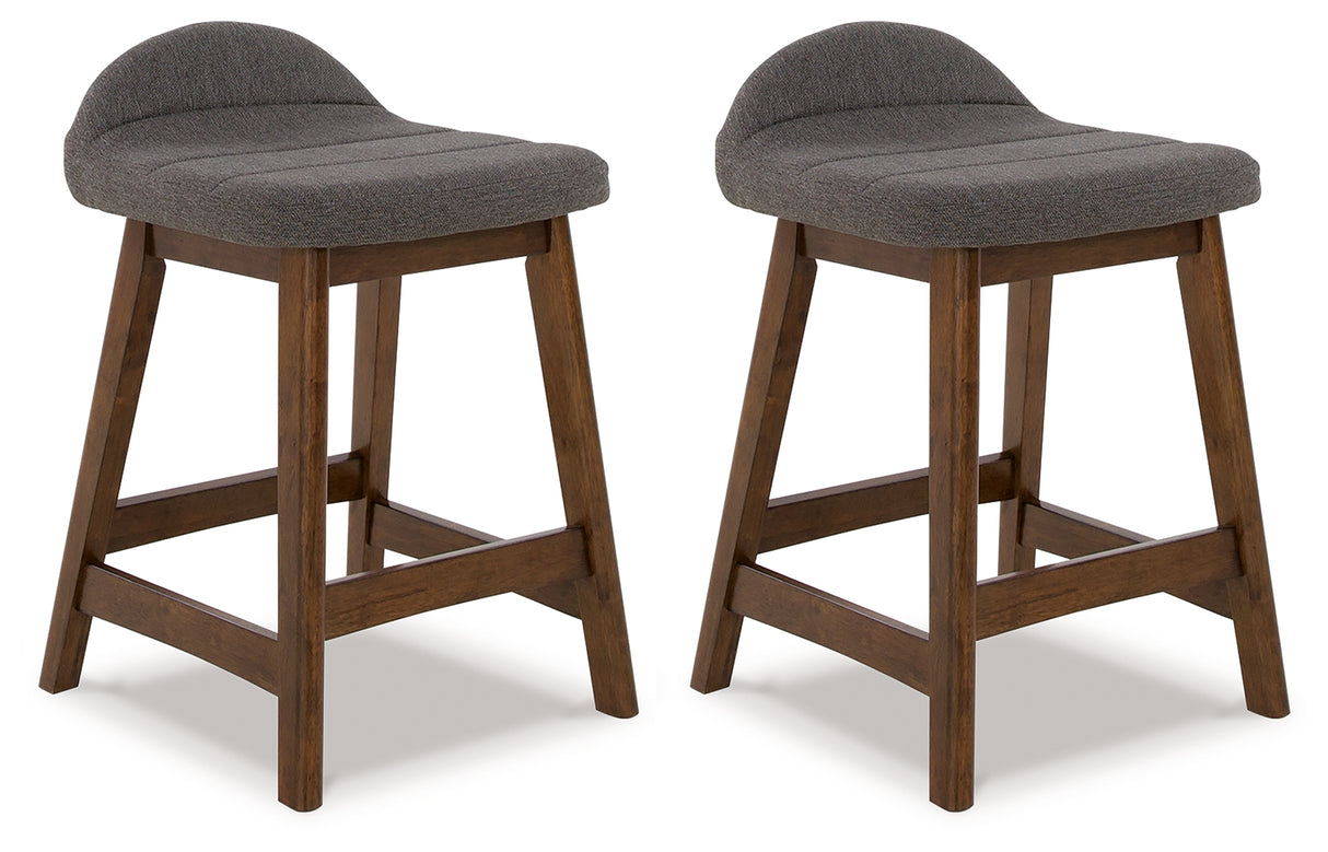 Furniture City - MS - Ashley Furniture - Lyncott Dining Room - Counter Height Bar Stool (Set of 2) / Charcoal/Brown - D615-224X2