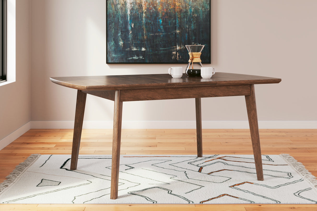 Furniture City - MS - Ashley Furniture - Lyncott Dining Room - RECT DRM Butterfly EXT Table / Brown - D615-35