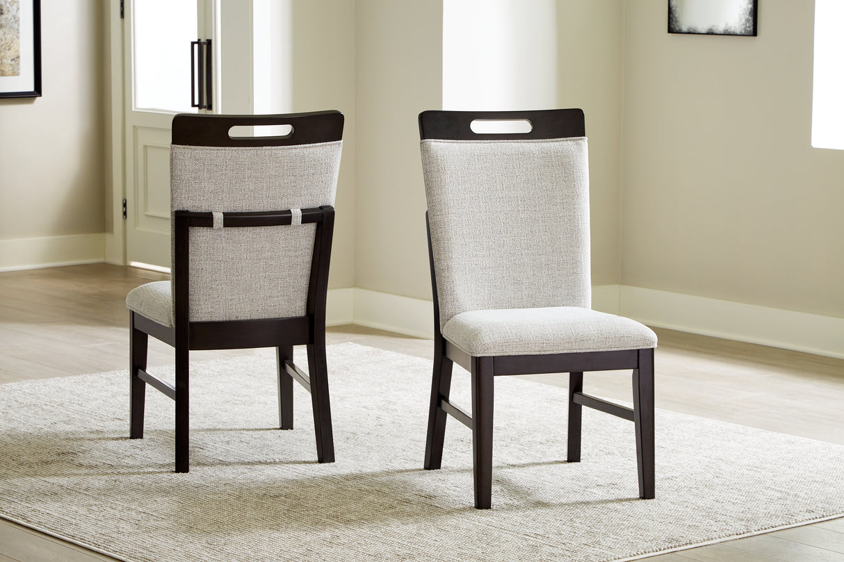 Furniture City - MS - Ashley Furniture - Neymorton Dining Room - Dining Chair (Set of 2) / Dark Grayish Brown - D618-01X2