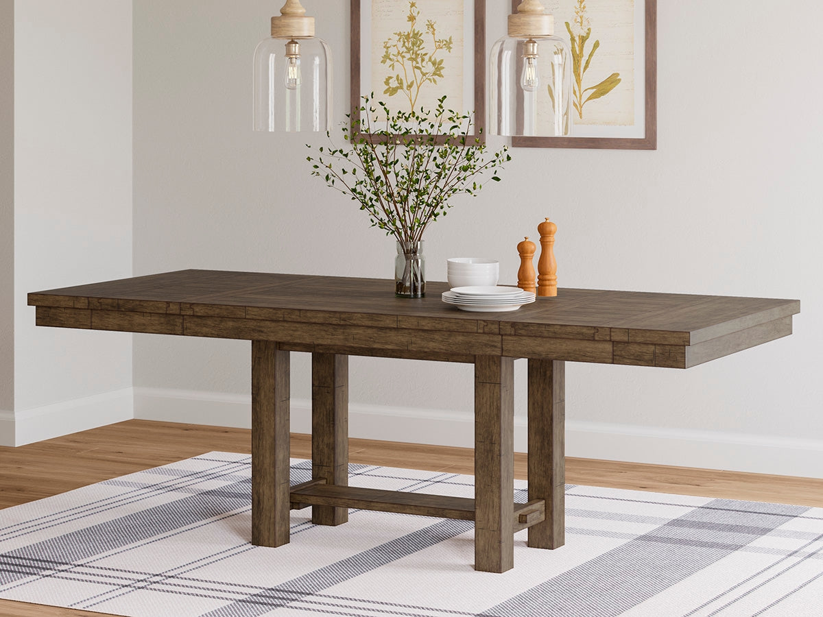 Furniture City - MS - Ashley Furniture - Moriville Dining Room - RECT Dining Room EXT Table / Grayish Brown - D631-45