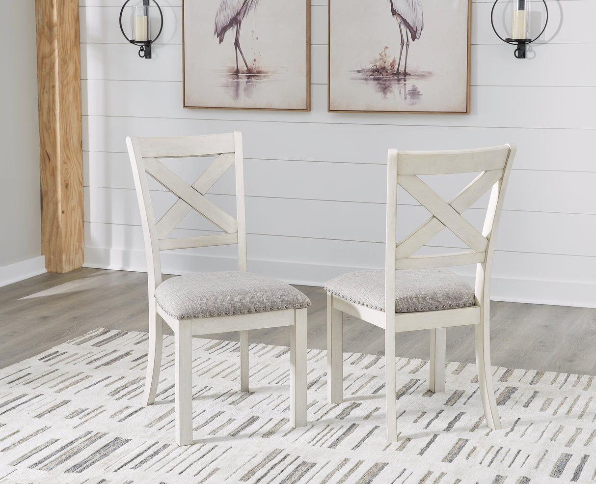 Furniture City - MS - Ashley Furniture - Robbinsdale Dining Room - Dining Chair (Set of 2) / Antique White - D642-01X2