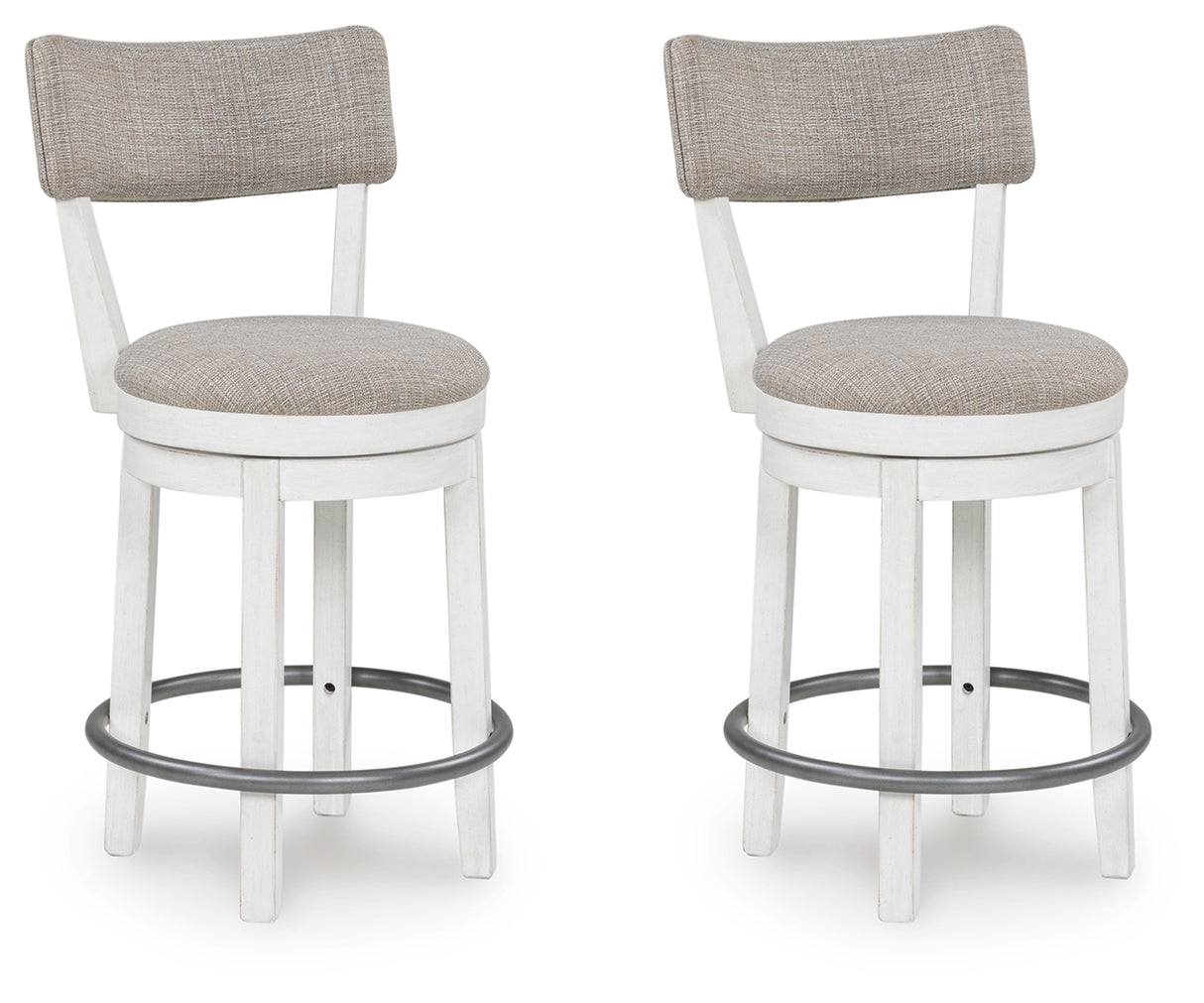 Furniture City - MS - Ashley Furniture - Robbinsdale Dining Room - Counter Height Barstool (Set of 2) / Antique White - D642-224X2