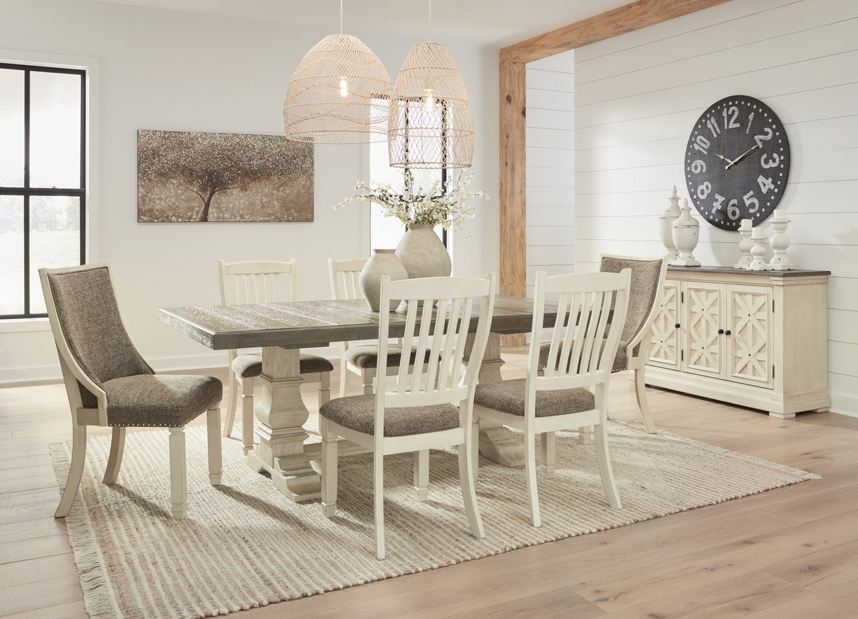 Furniture City - MS - Ashley Furniture - Bolanburg Dining Room - Extension Dining Table / Antique White - D647D17