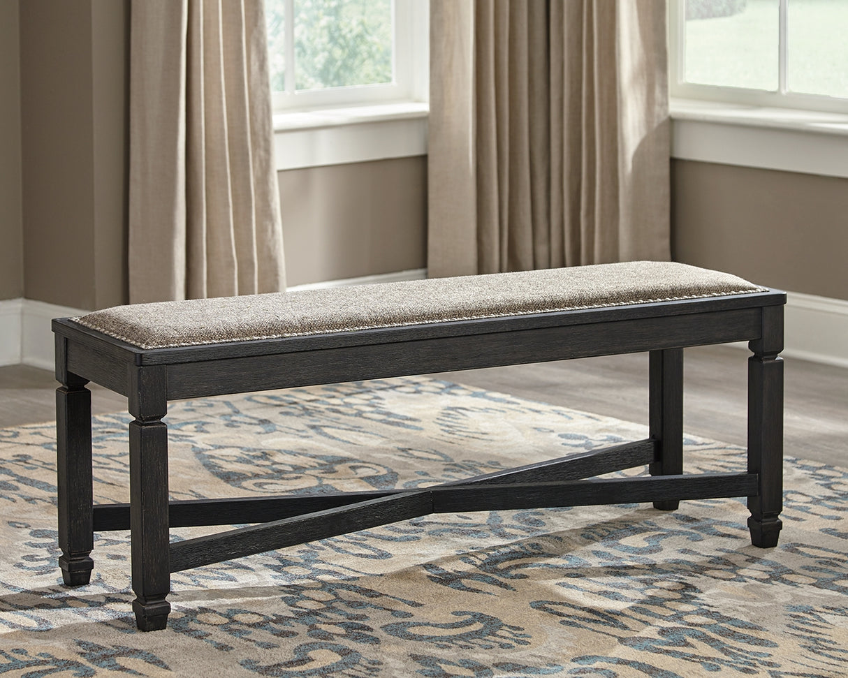 Furniture City - MS - Ashley Furniture - Tyler Creek Dining Room - Upholstered Bench / Black/Grayish Brown - D736-00