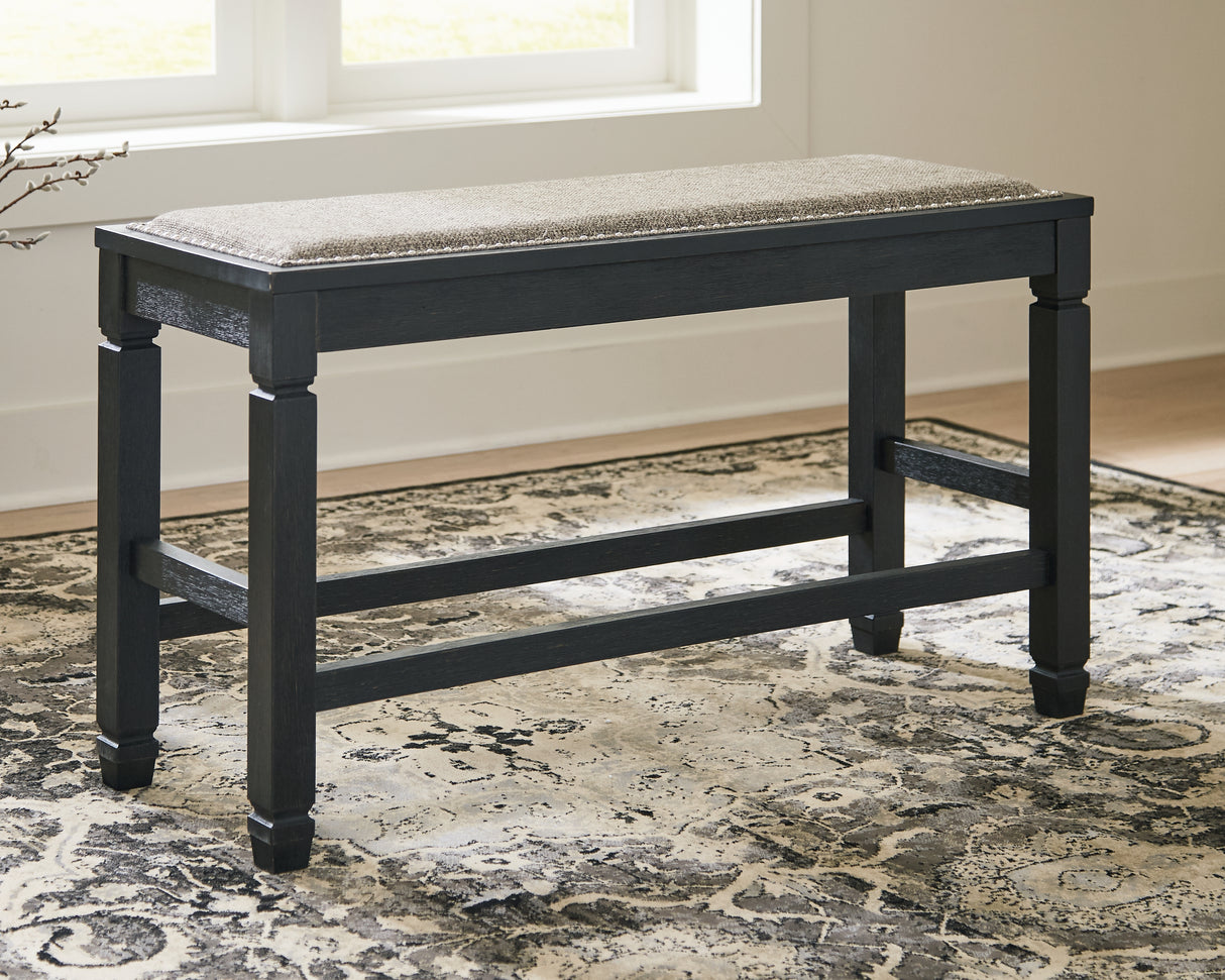 Furniture City - MS - Ashley Furniture - Tyler Creek Dining Room - DBL Counter UPH Bench (1/CN) / Antique Black - D736-09