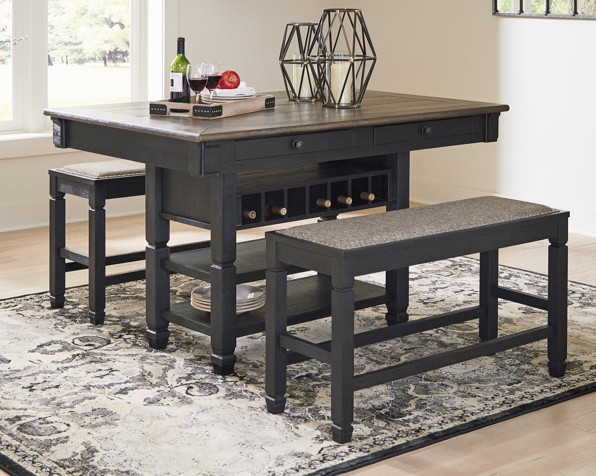 Furniture City - MS - Ashley Furniture - Tyler Creek Dining Room - RECT Dining Room Counter Table / Black/Gray - D736-32