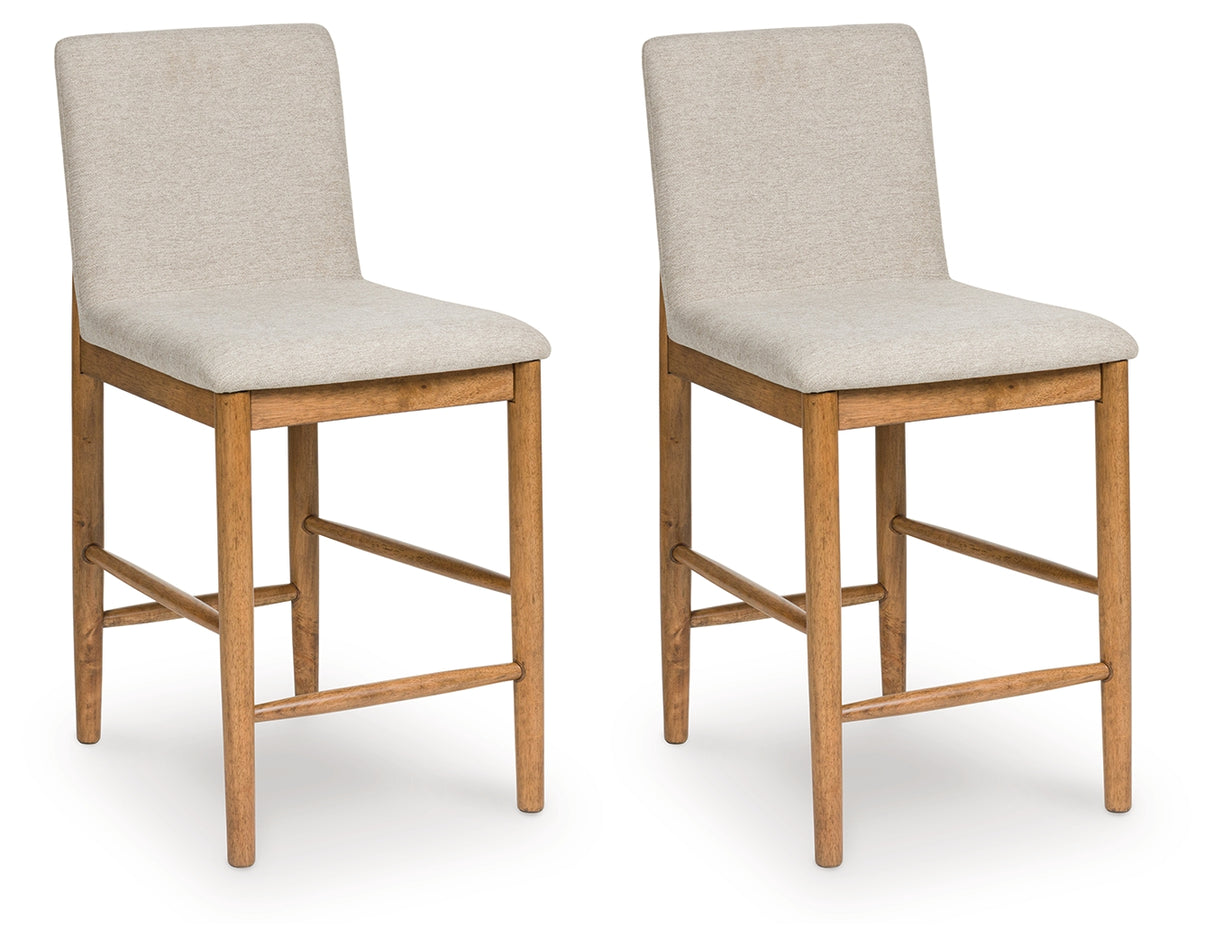 Furniture City - MS - Ashley Furniture - Isanti Dining Room - Counter Height Barstool (Set of 2) / Light Brown - D752-124X2