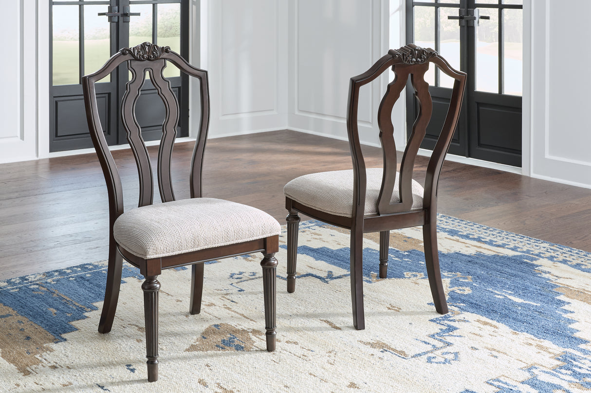 Furniture City - MS - Ashley Furniture - Lavinton Dining Room - Dining Chair (Set of 2) / Tan/Brown - D764-01X2