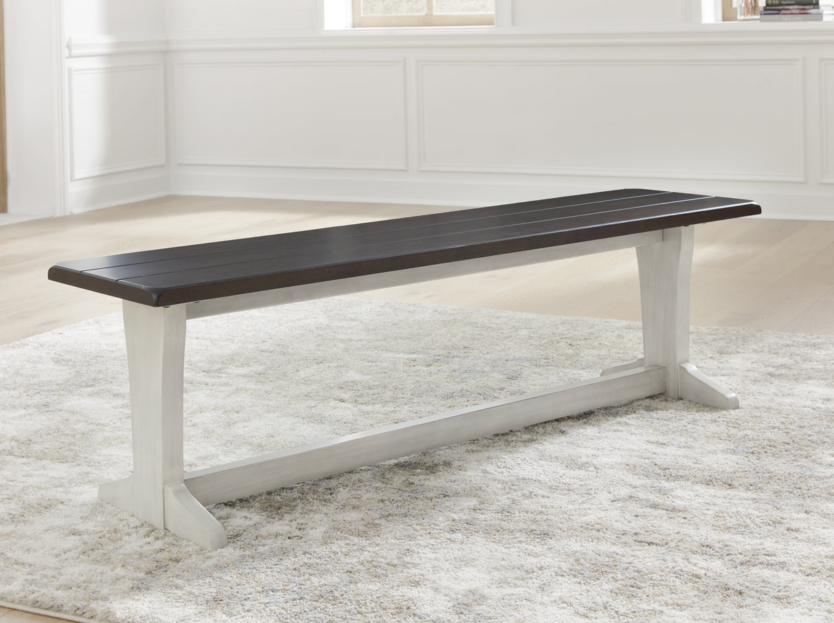 Furniture City - MS - Ashley Furniture - Darborn Dining Room - Large Dining Room Bench / Gray/Brown - D796-00