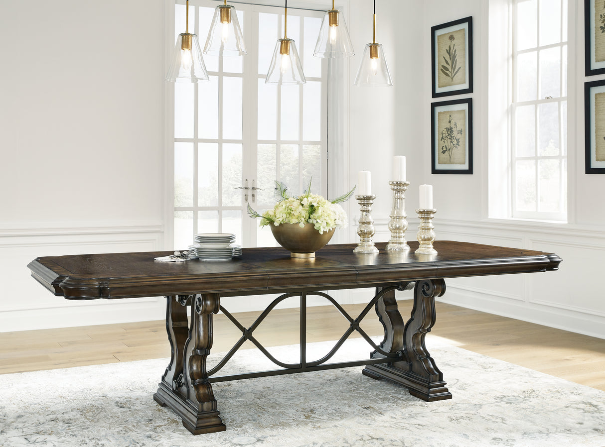 Furniture City - MS - Ashley Furniture - Maylee Dining Room - Dining Extension Table / Dark Brown - D947D5