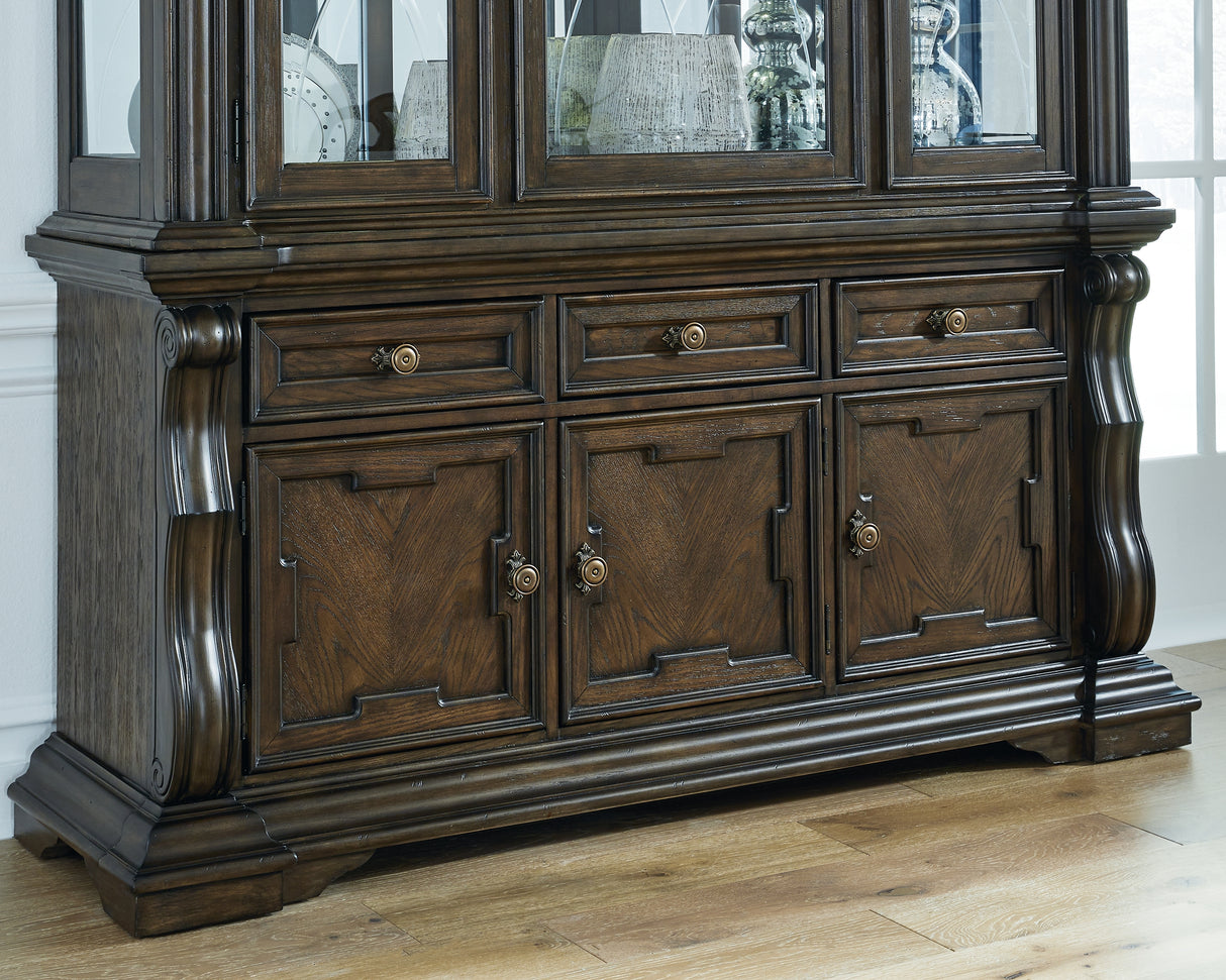 Furniture City - MS - Ashley Furniture - Maylee Dining Room - Dining Room Buffet / Dark Brown - D947-80