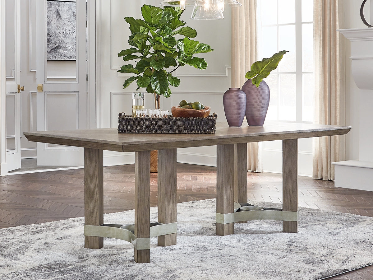 Furniture City - MS - Ashley Furniture - Chrestner Dining Room - Rectangular Dining Room Table / Gray - D983-25