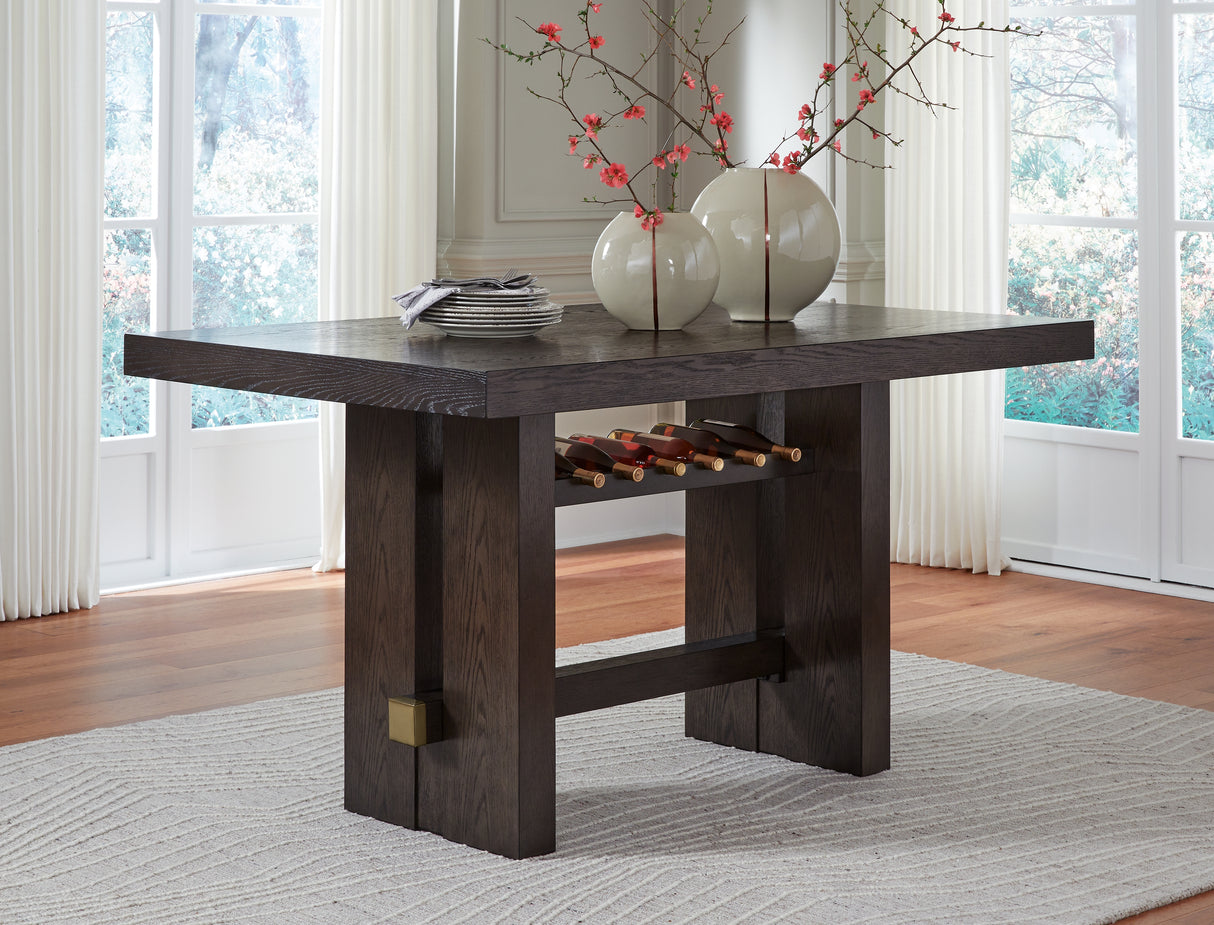 Furniture City - MS - Ashley Furniture - Burkhaus Dining Room - RECT Dining Room Counter Table / Dark Brown - D984-32