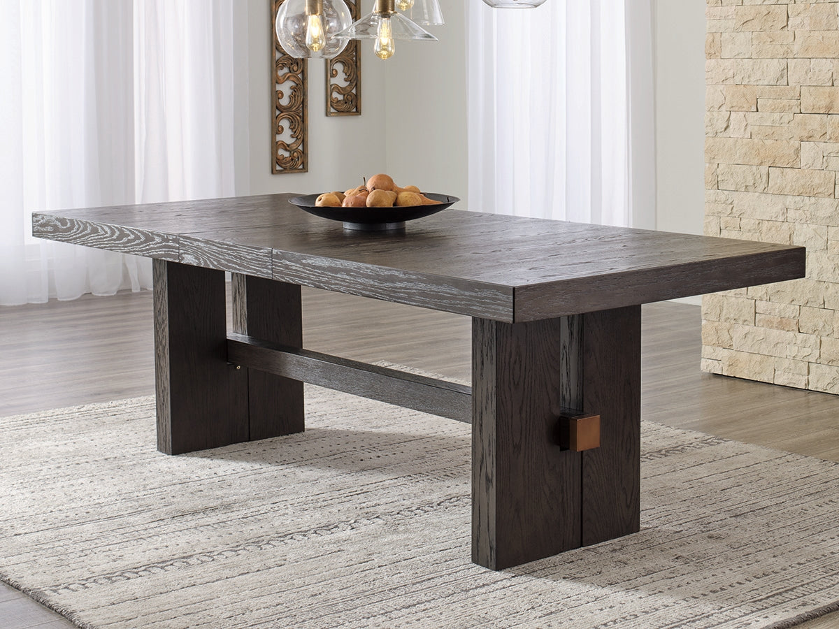 Furniture City - MS - Ashley Furniture - Burkhaus Dining Room - RECT Dining Room Counter Table / Dark Brown - D984-32
