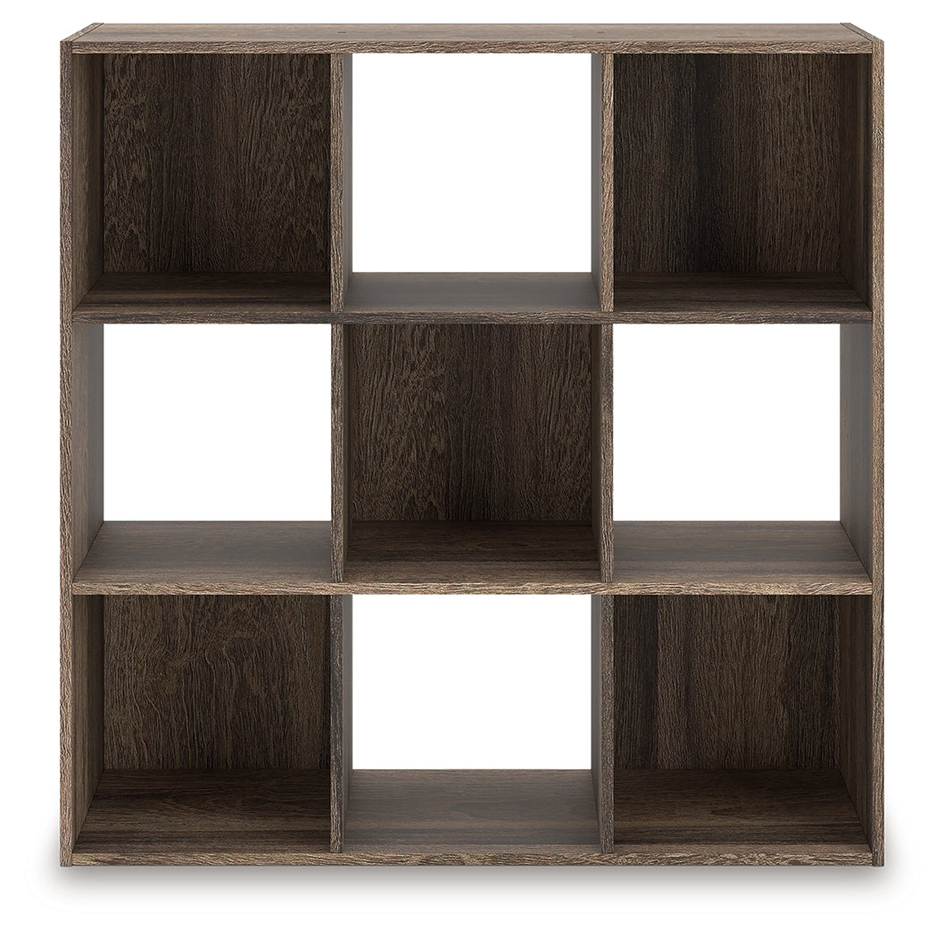 Furniture City - MS - Ashley Furniture - Shallifer Nine Cube Organizer - Nine Cube Organizer / Brown - EA1104-3X3