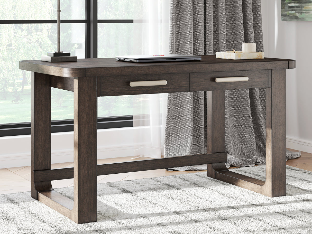 Furniture City - MS - Ashley Furniture - Breckington Office Desk - Home Office Desk / Dark Brown - H556-44