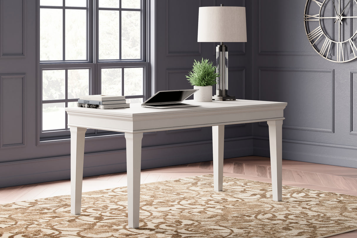 Furniture City - MS - Ashley Furniture - Kanwyn Office Desk - Home Office Desk / Whitewash - H777-44