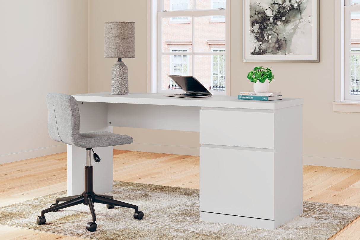Furniture City - MS - Ashley Furniture - Onita Office Desk - Home Office Desk / White - H9630-134