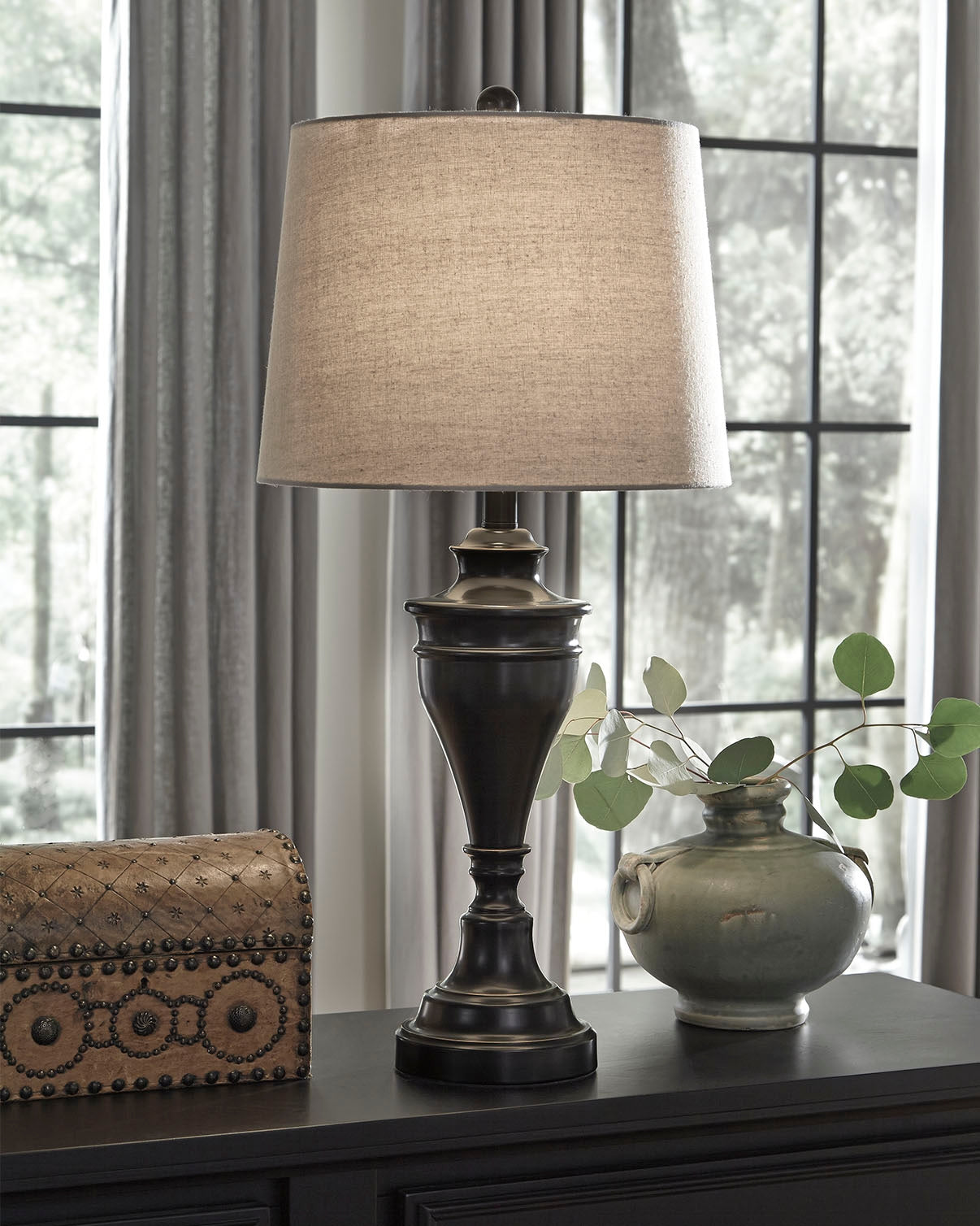 Furniture City - MS - Ashley Furniture - Darlita Lighting - Metal Table Lamp (Set of 2) / Bronze Finish - L204024