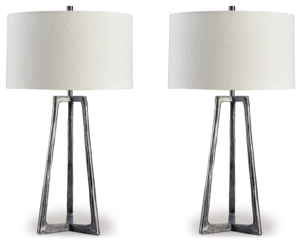 Furniture City - MS - Ashley Furniture - Ryandale Lighting - Table Lamp (Set of 2) / Antique Pewter Finish - L208334X2