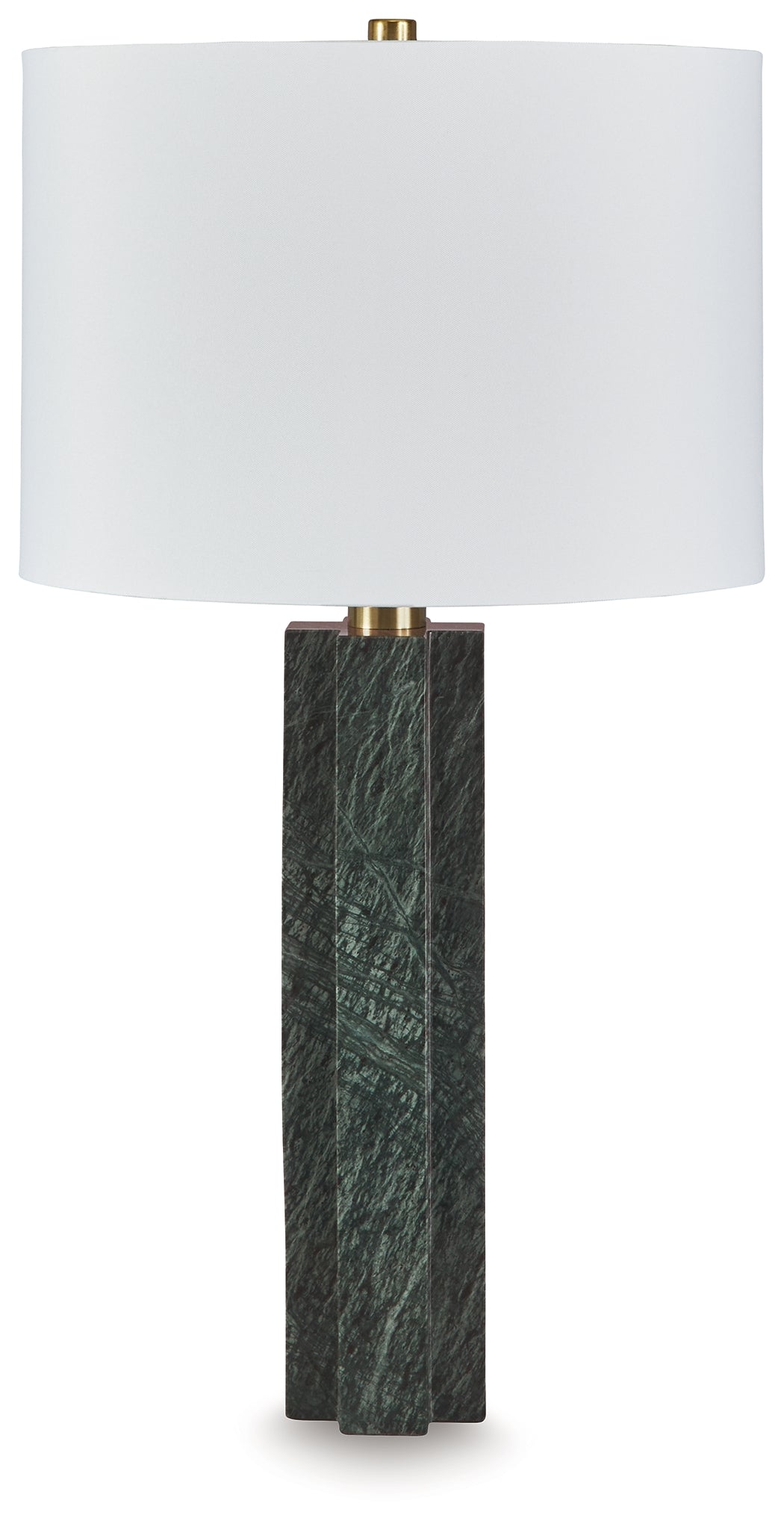 Furniture City - MS - Ashley Furniture - Keegan Lighting - Marble Table Lamp (1/CN) / Green - L429084