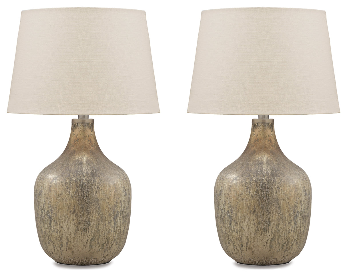 Furniture City - MS - Ashley Furniture - Mari Lighting - Table Lamp (Set of 2) / Gray/Gold Finish - L430664X2