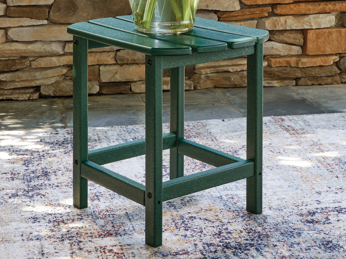 Furniture City - MS - Ashley Furniture - Sundown Shores Outdoor - Rectangular End Table / Green - PCP007-703