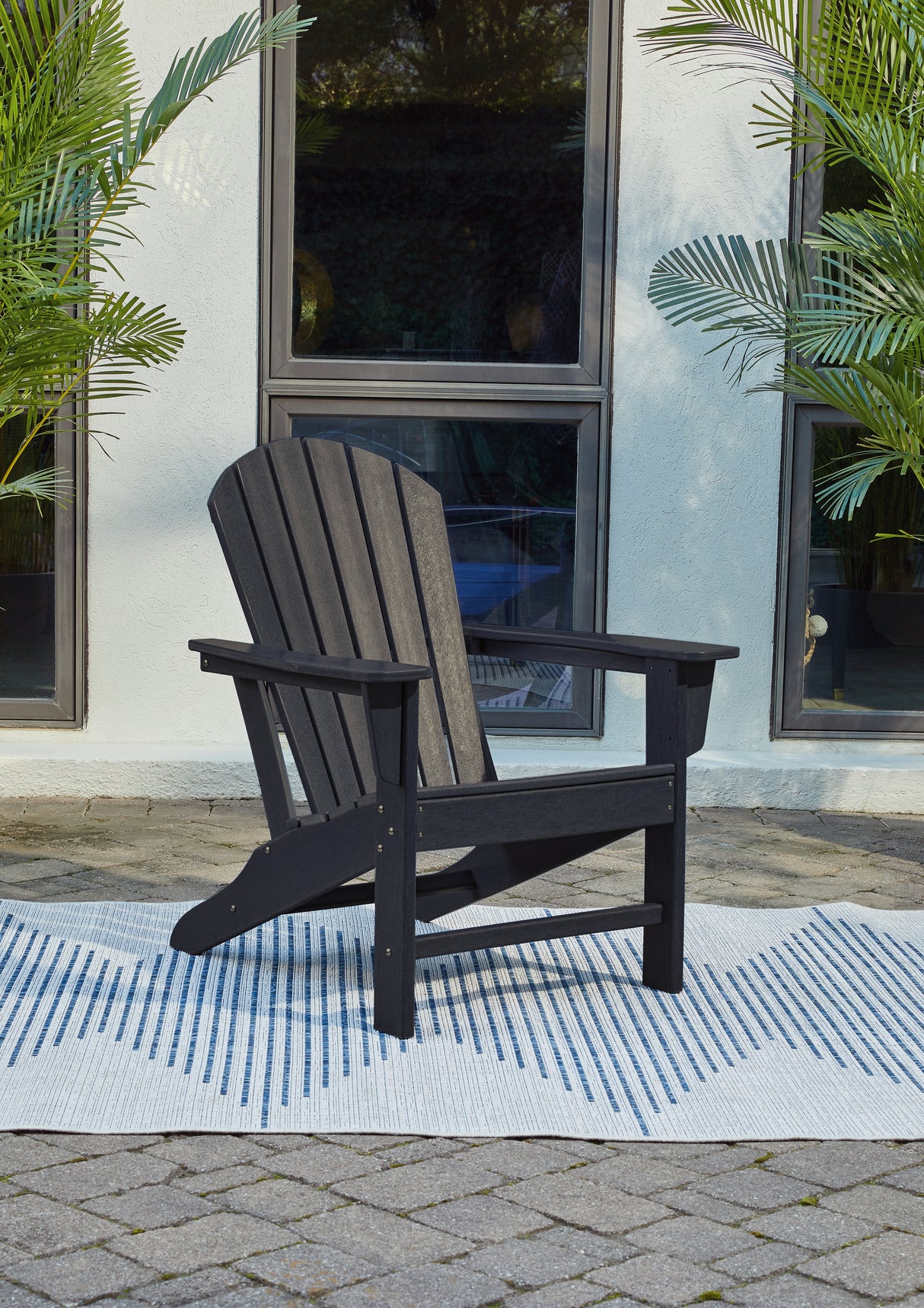 Furniture City - MS - Ashley Furniture - Sundown Treasure Outdoor - Adirondack Chair / Black - P008-898