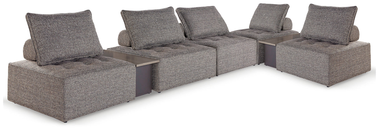 Furniture City - MS - Ashley Furniture - Bree Zee Outdoor - 7-Piece Outdoor Modular Seating / Brown - P160P13