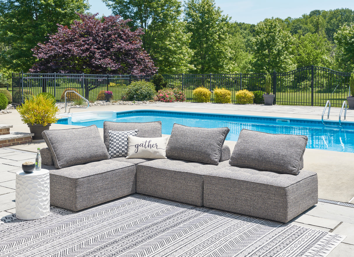 Furniture City - MS - Ashley Furniture - Bree Zee Outdoor - 4-Piece Outdoor Sectional / Brown - P160P8