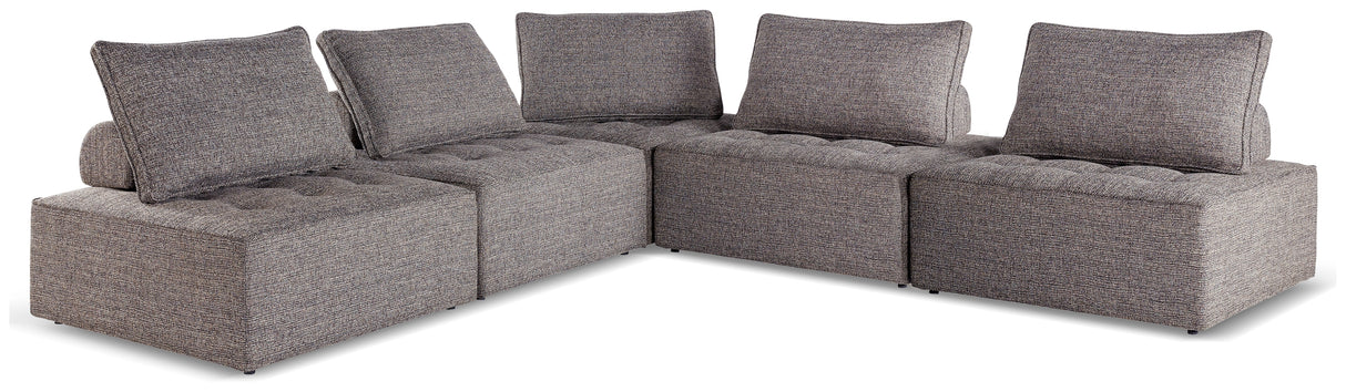 Furniture City - MS - Ashley Furniture - Bree Zee Outdoor - 5-Piece Outdoor Modular Seating / Brown - P160P10