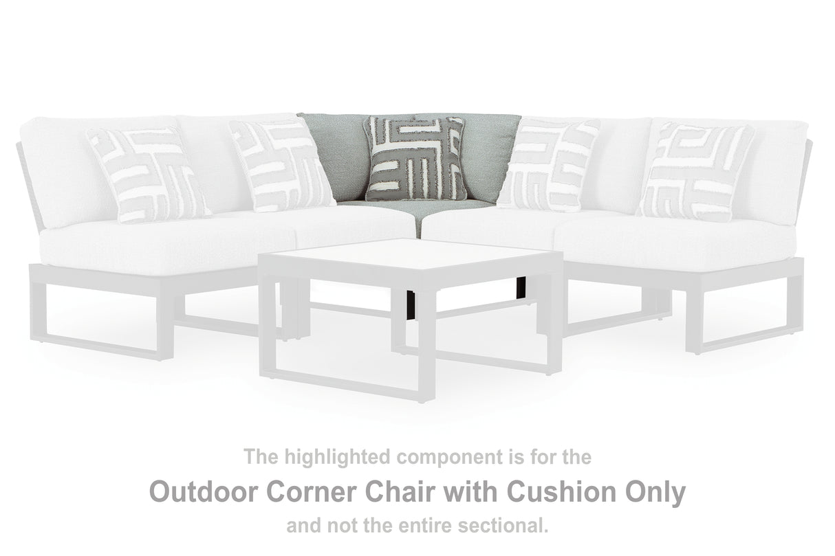 Furniture City - MS - Ashley Furniture - Beachloft Outdoor - Corner with Cushion (1/CN) / Black/Gray - P490-877