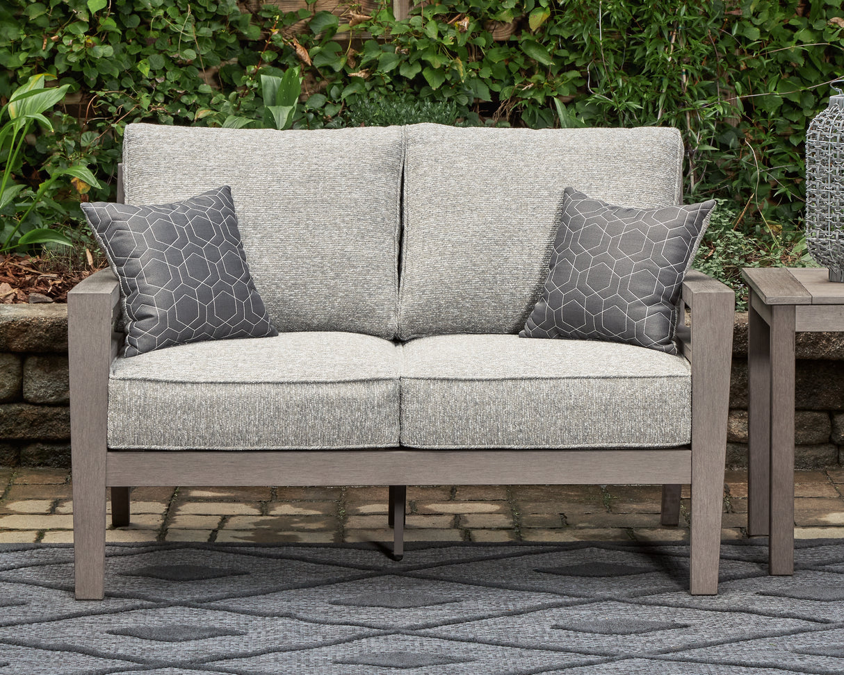 Furniture City - MS - Ashley Furniture - Hillside Barn Outdoor - Loveseat w/Cushion / Gray/Brown - P564-835