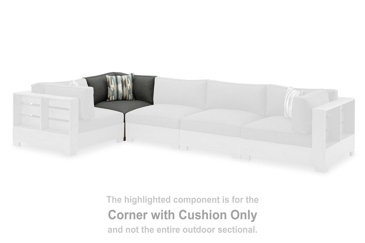 Furniture City - MS - Ashley Furniture - Citrine Park Outdoor - Corner with Cushion (1/CN) / Brown/Charcoal - P660-877