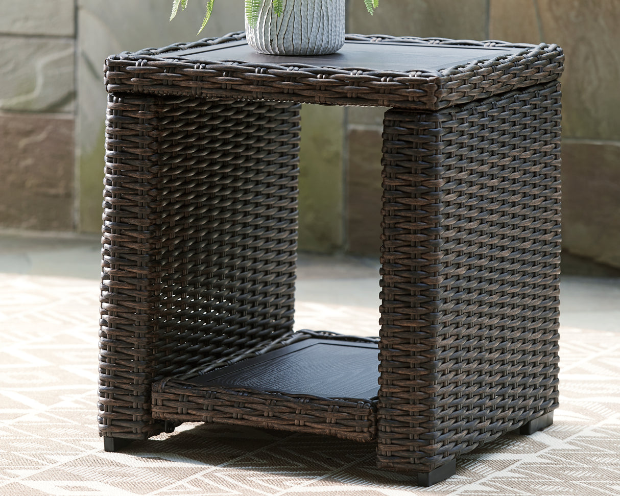 Furniture City - MS - Ashley Furniture - Grasson Lane Outdoor - Square End Table / Brown - P783-702