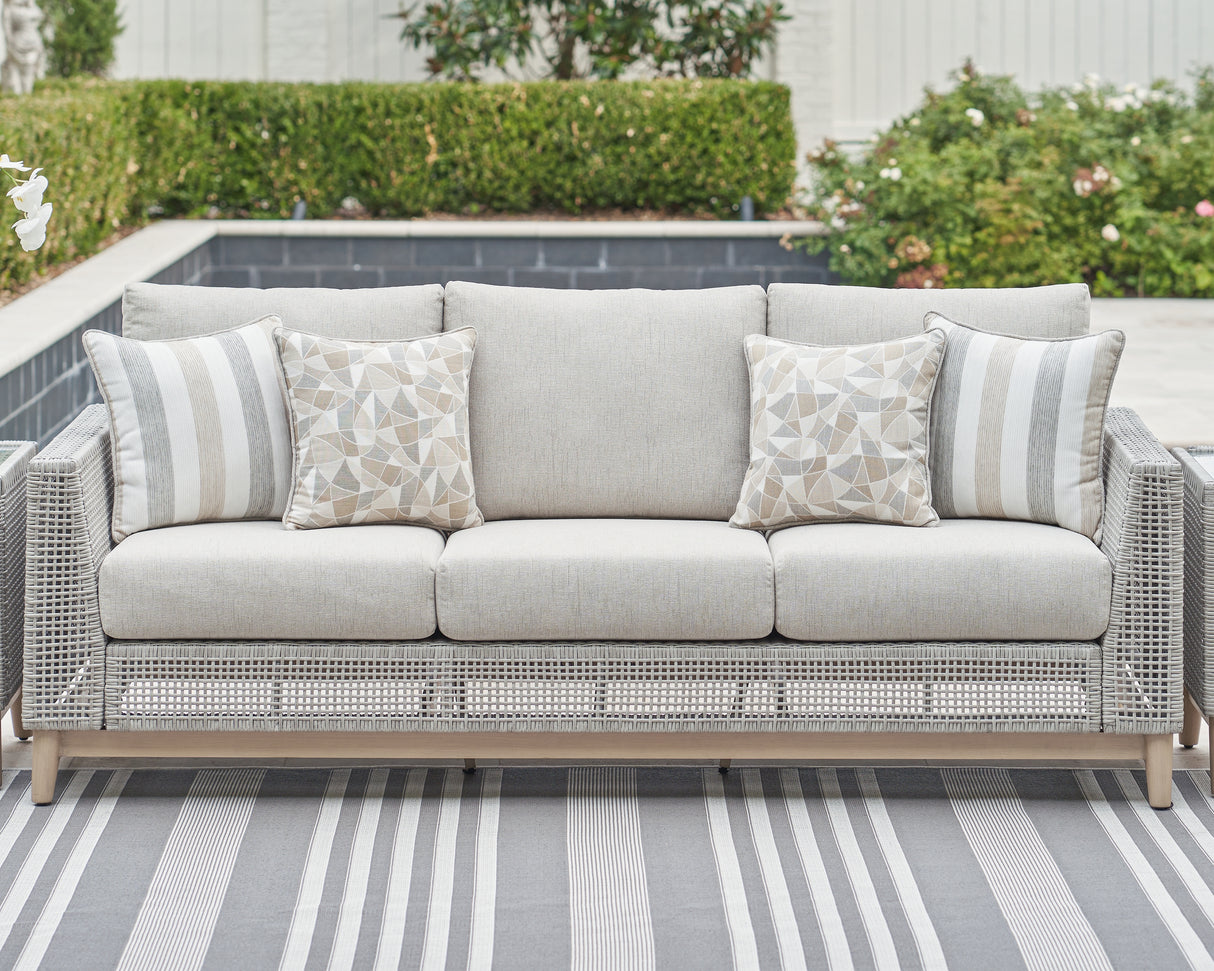Furniture City - MS - Ashley Furniture - Seton Creek Outdoor - Sofa with Cushion / Gray - P798-838