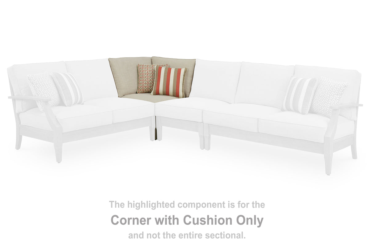 Furniture City - MS - Ashley Furniture - Clare View Outdoor - Corner with Cushion / Beige - P801-877