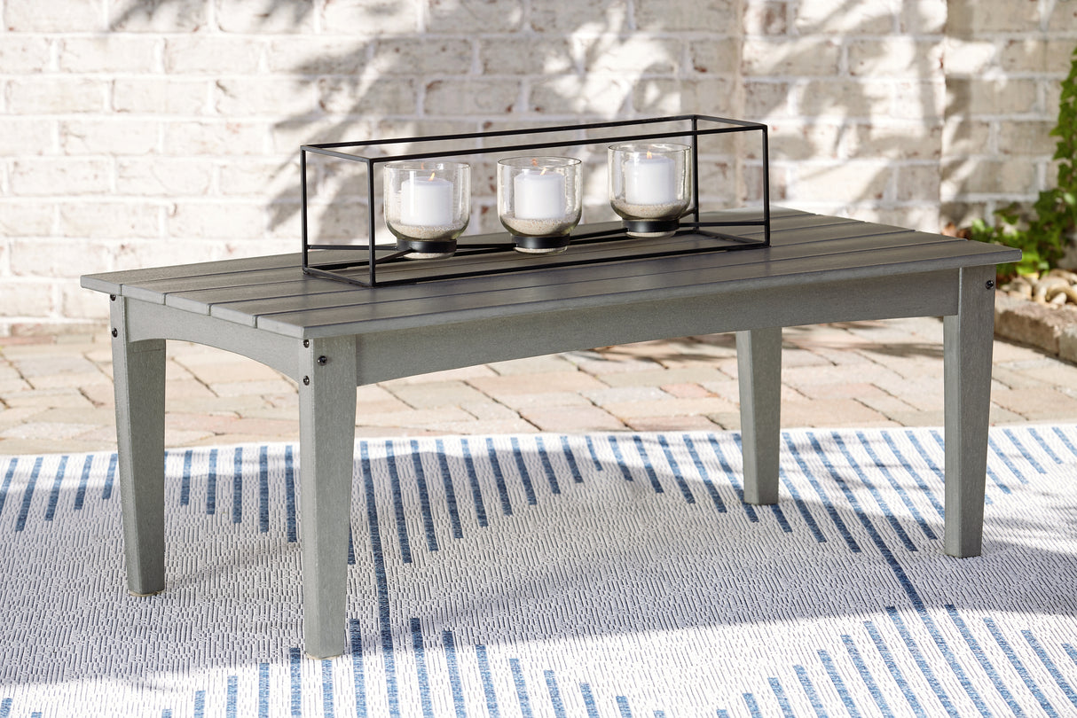Furniture City - MS - Ashley Furniture - Visola Outdoor - Rectangular Cocktail Table / Gray - P802-701