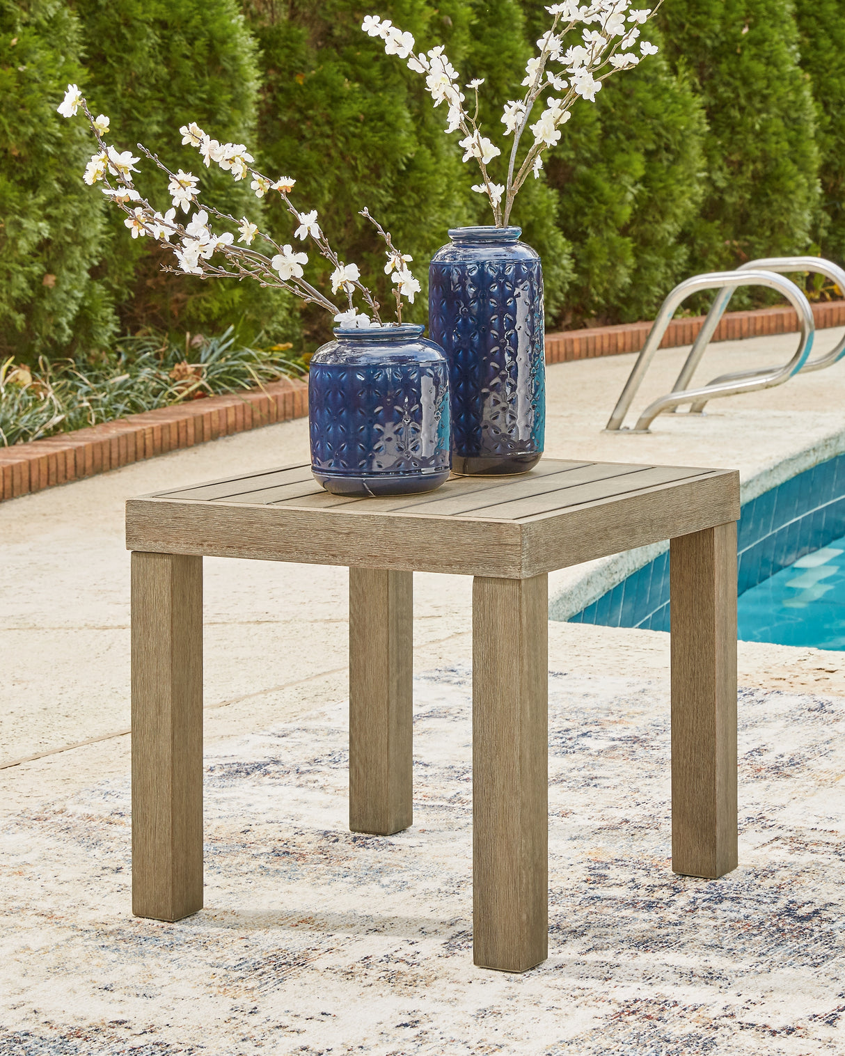 Furniture City - MS - Ashley Furniture - Silo Point Outdoor - Square End Table / Brown - P804-702