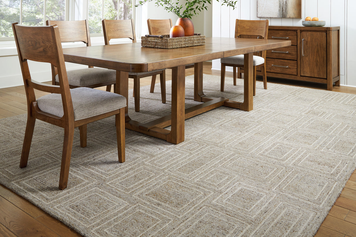 Furniture City - MS - Ashley Furniture - Brickburgh Rug - 10' x 14' Rug / Gray/Ivory/Honey - R406900