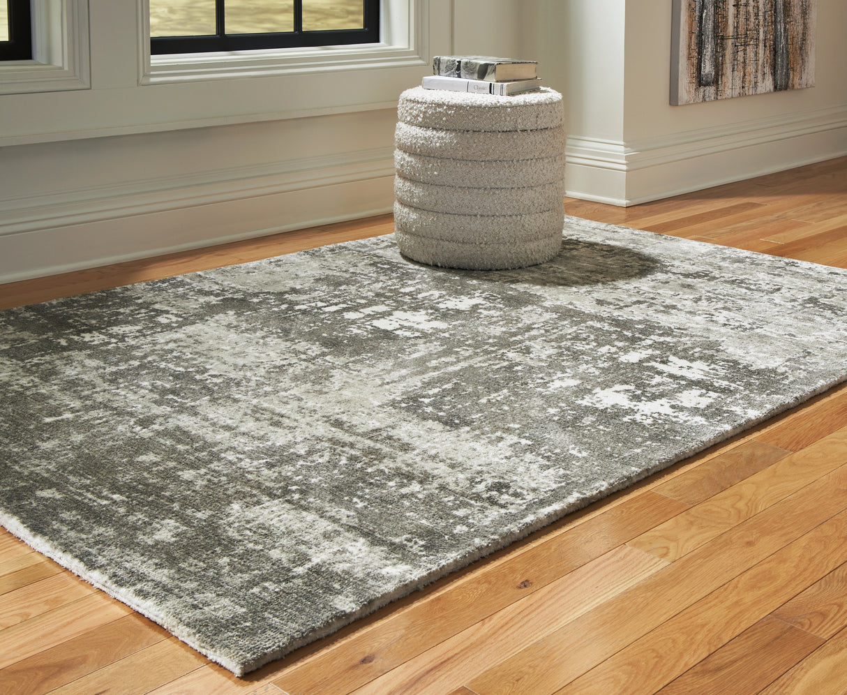 Furniture City - MS - Ashley Furniture - Valmontic Rug - 5' x 7' Rug / Gray - R406922