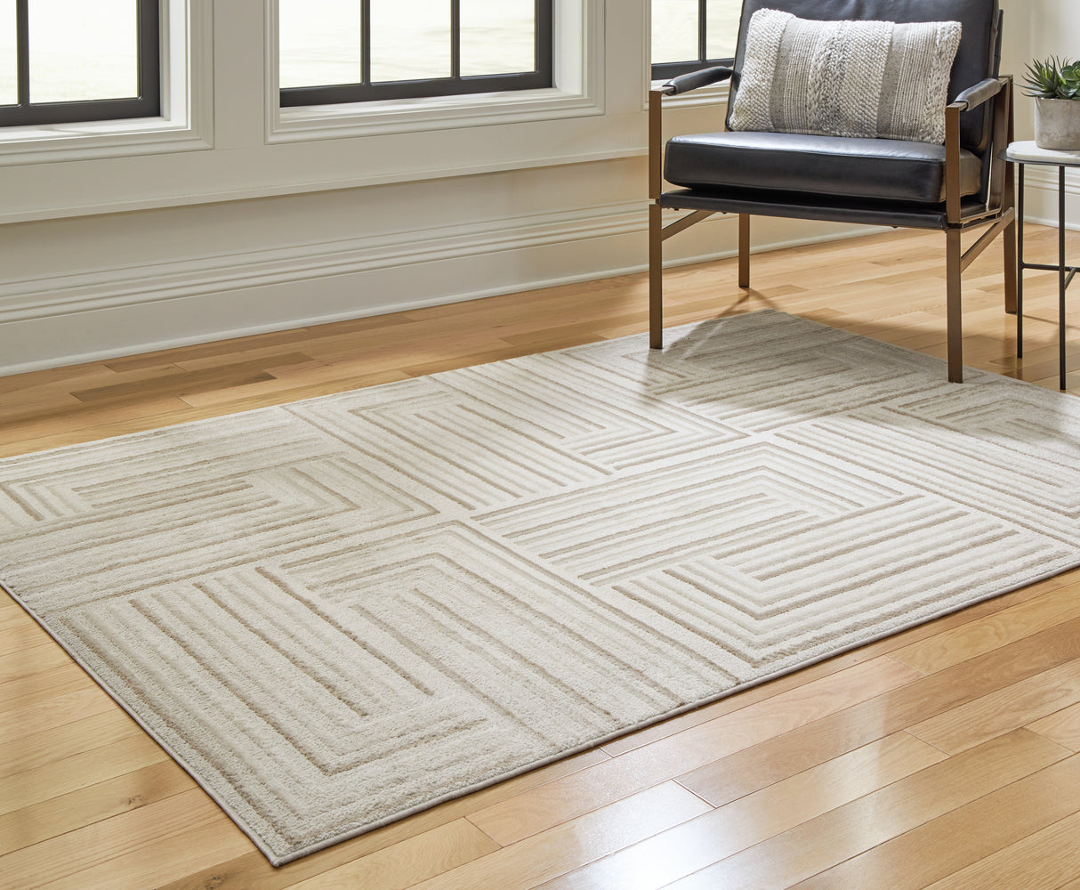 Furniture City - MS - Ashley Furniture - Darmondard Rug - 8' x 10' Rug / Cream/Taupe - R406941