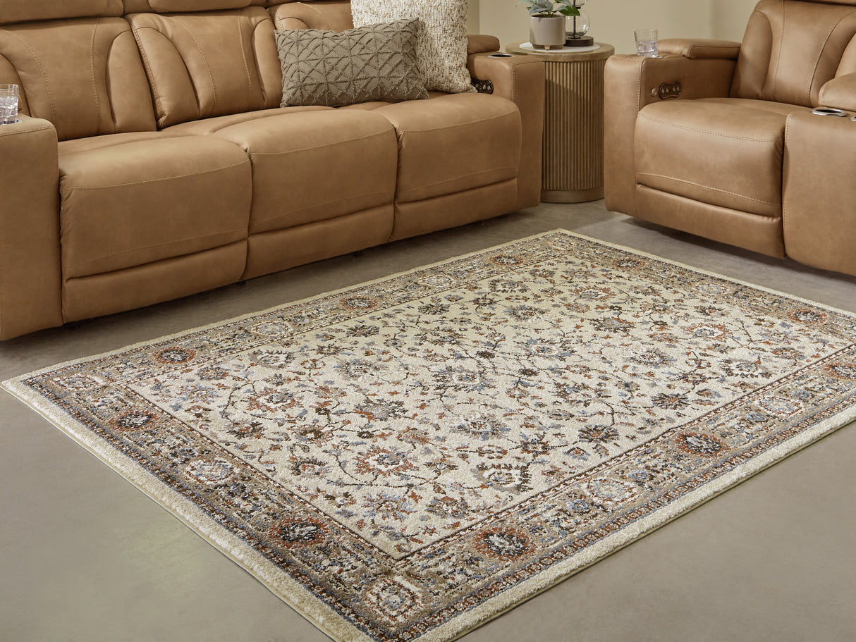 Furniture City - MS - Ashley Furniture - Beritham Rug - Medium Rug / Blue/Brown/Beige - R407262
