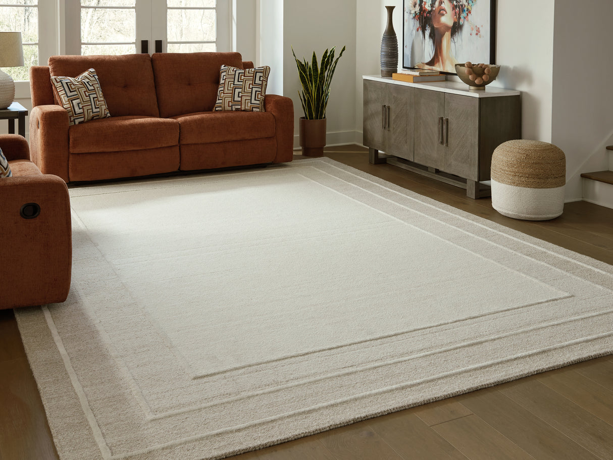 Furniture City - MS - Ashley Furniture - Teelgan Rug - Extra Large Rug / Ivory/Tan - R407310