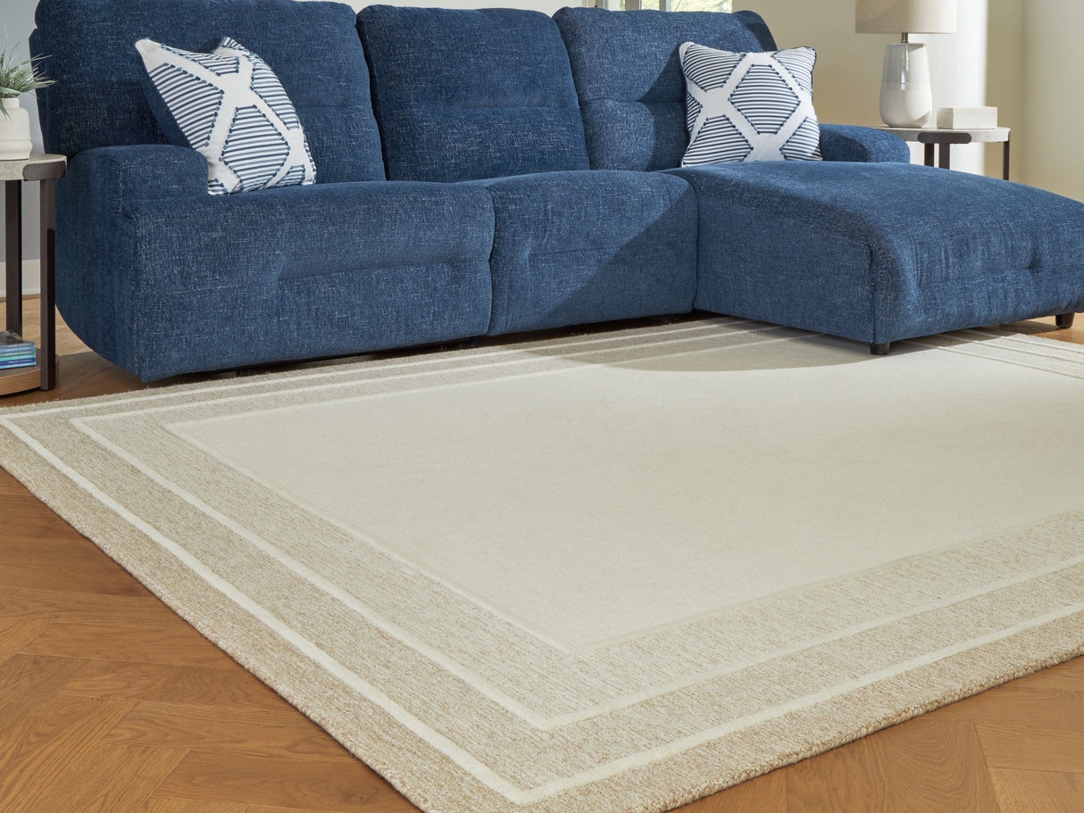 Furniture City - MS - Ashley Furniture - Teelgan Rug - Large Rug / Ivory/Tan - R407311