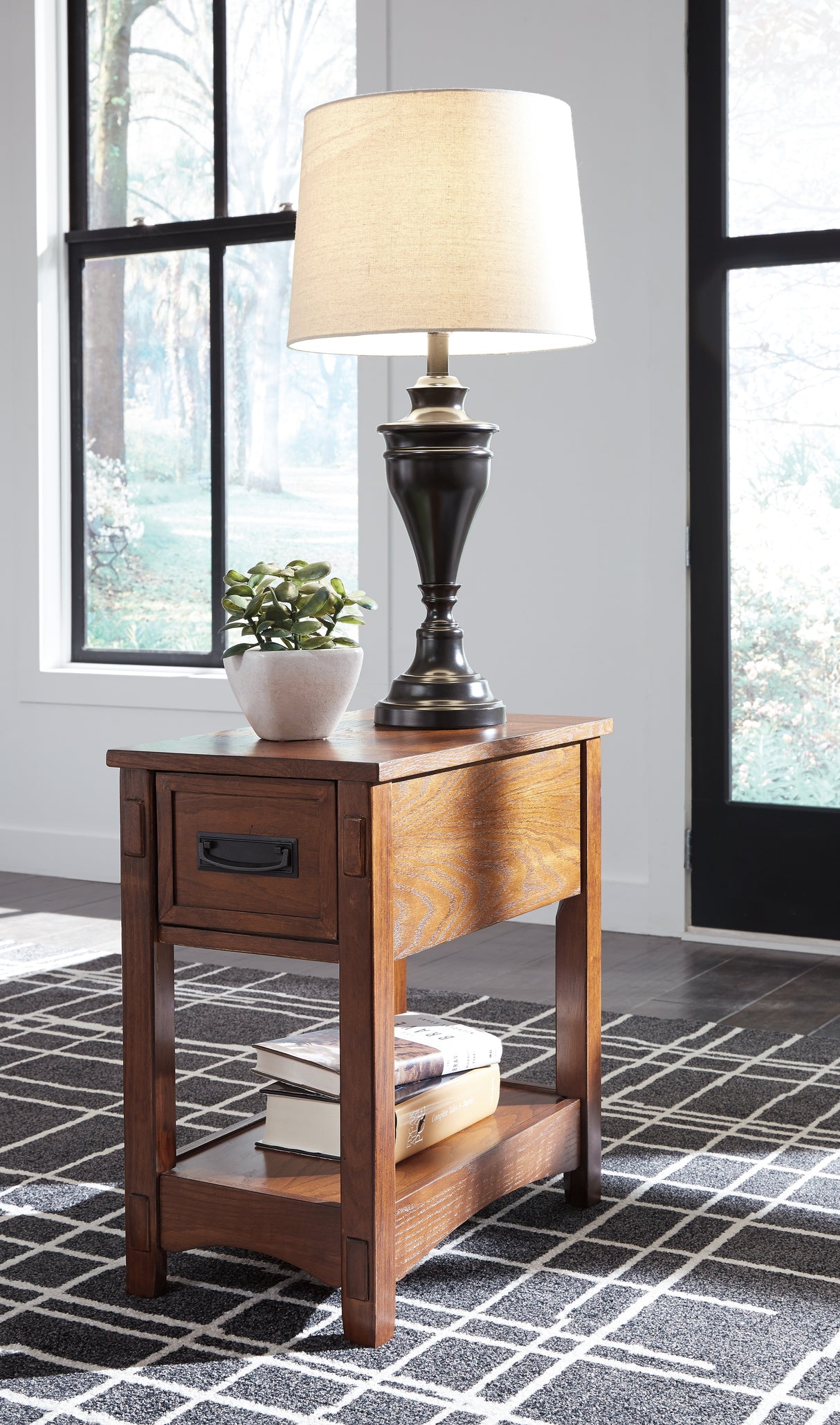 Furniture City - MS - Ashley Furniture - Breegin Chairside End Table - Chair Side End Table / Brown - T007-319